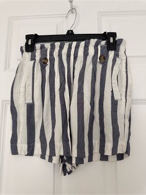 American Eagle Outfitters Blue & White Striped Women's Shorts M